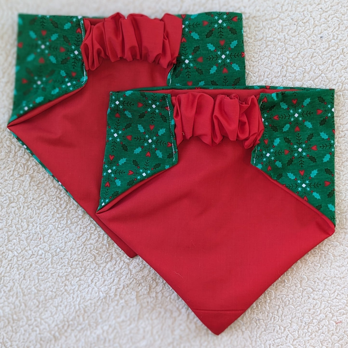 Holiday Christmas Heart Pet Bandana