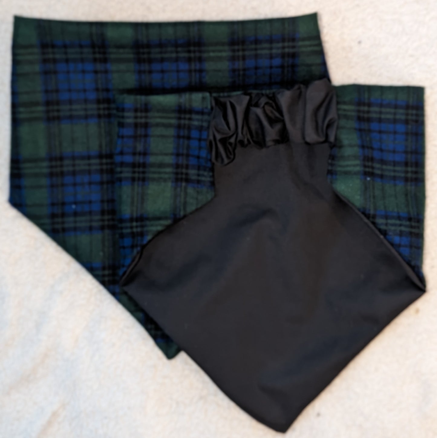 Winter Green Flannel Plaid Pet Bandana
