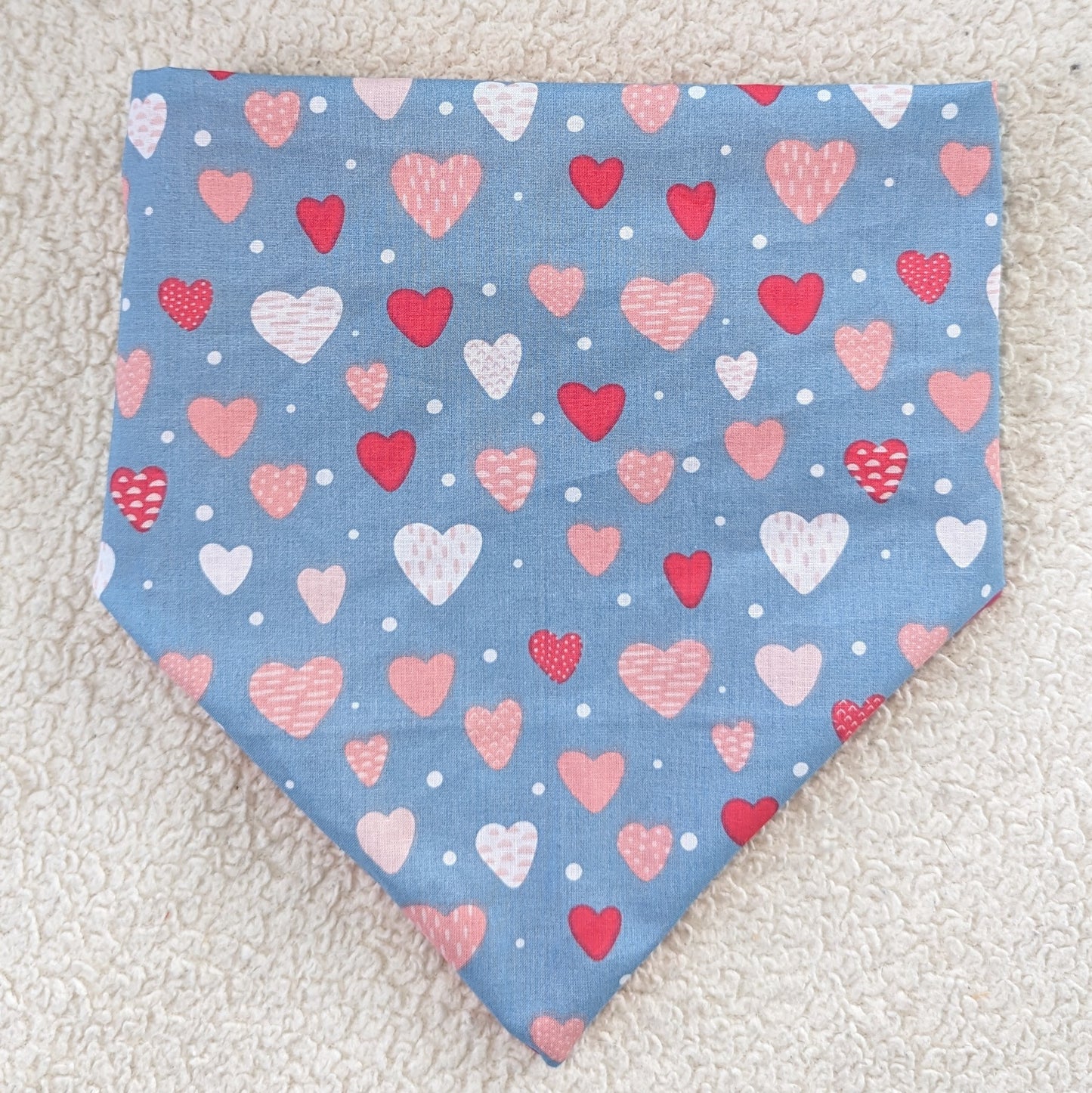 Blue & Pink Heart Pet Bandana