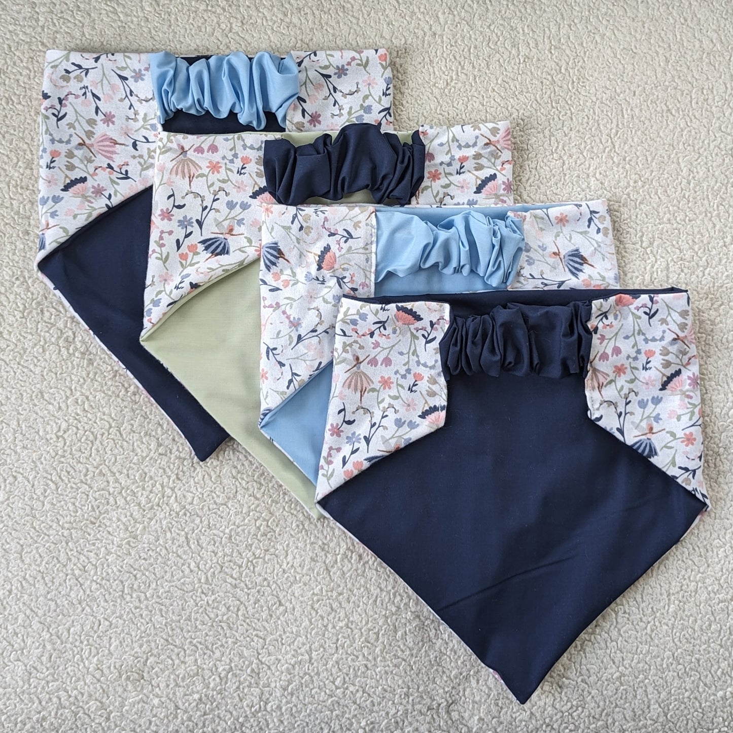 Spring Flower Flannel Pet Bandana