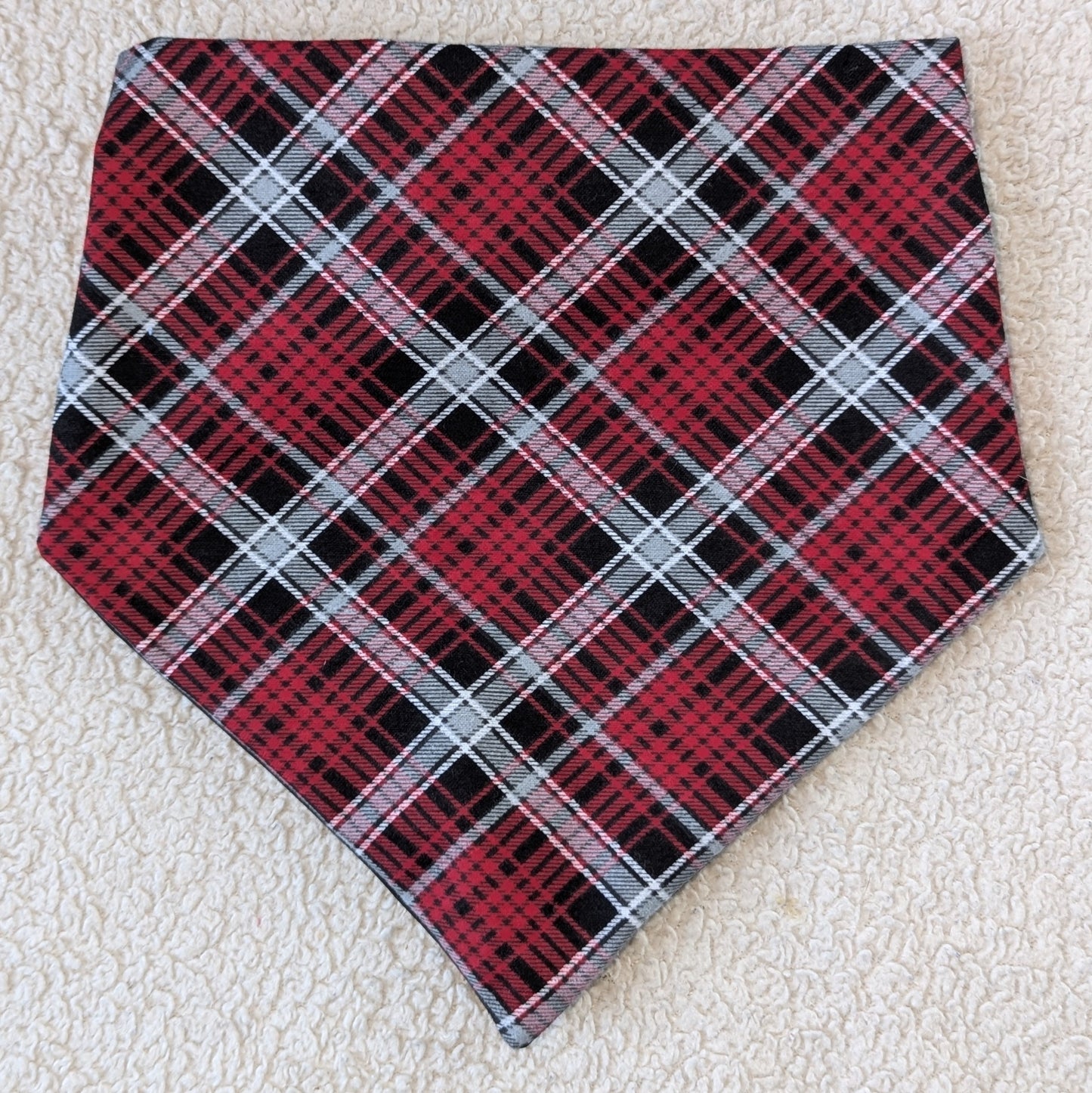 Winter Red Plaid Holiday Pet Bandana