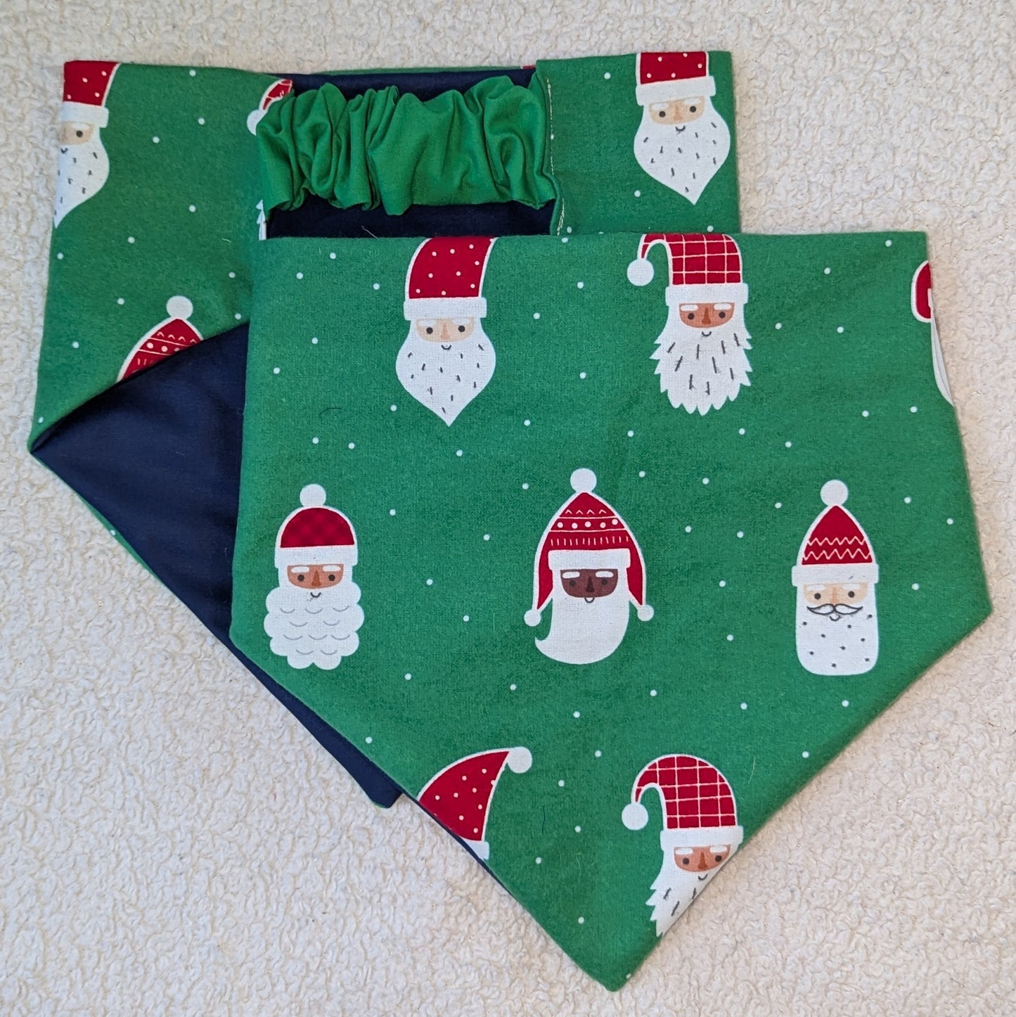 Glow In The Dark Santa Holiday Pet Bandana