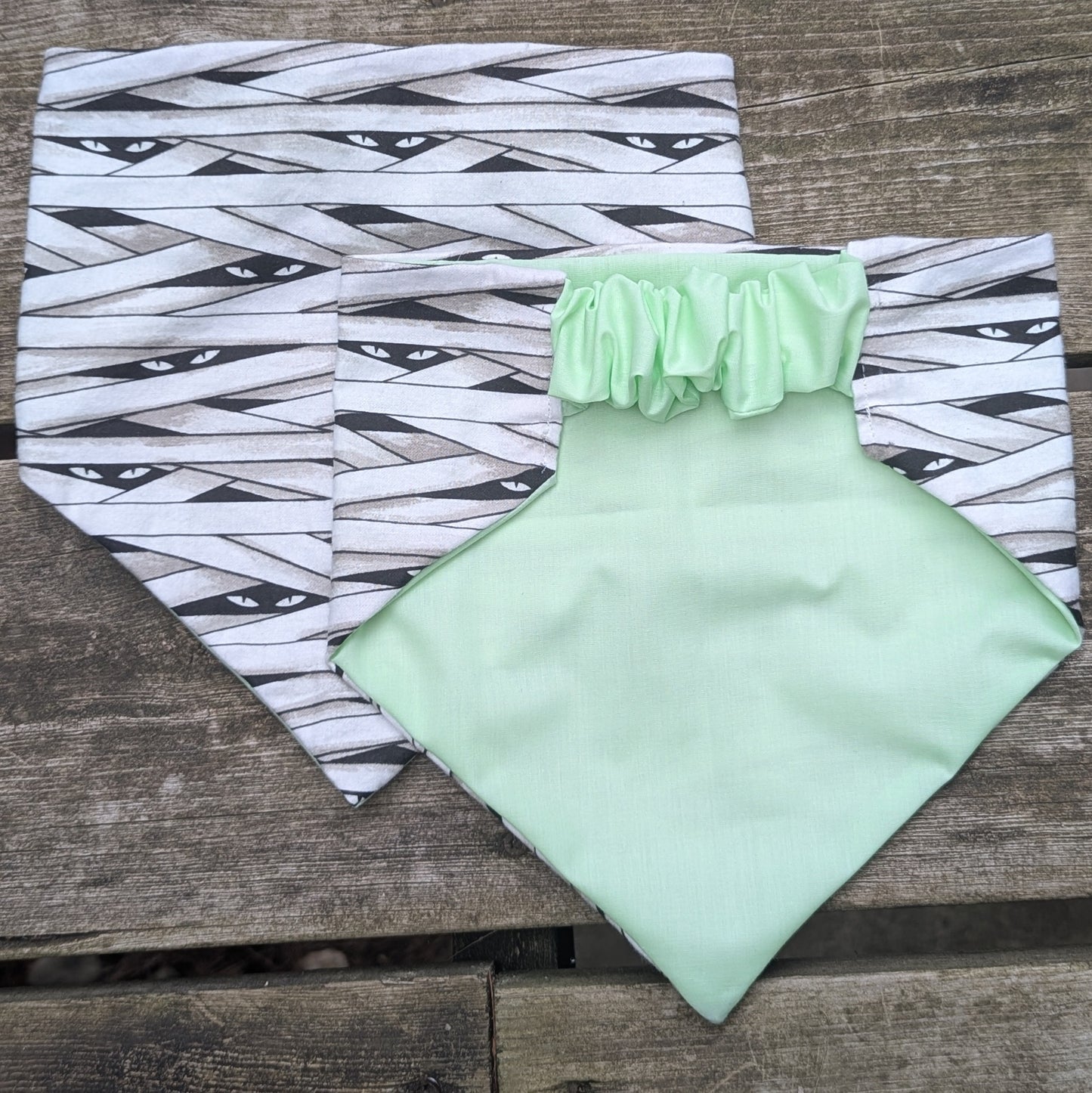Glow In The Dark Mummy Halloween Pet Bandana