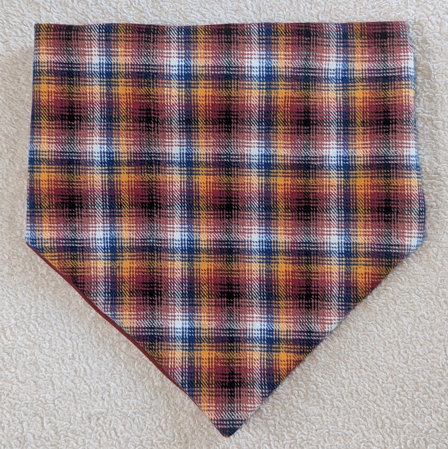 Colorful Fall Plaid Pet Bandana
