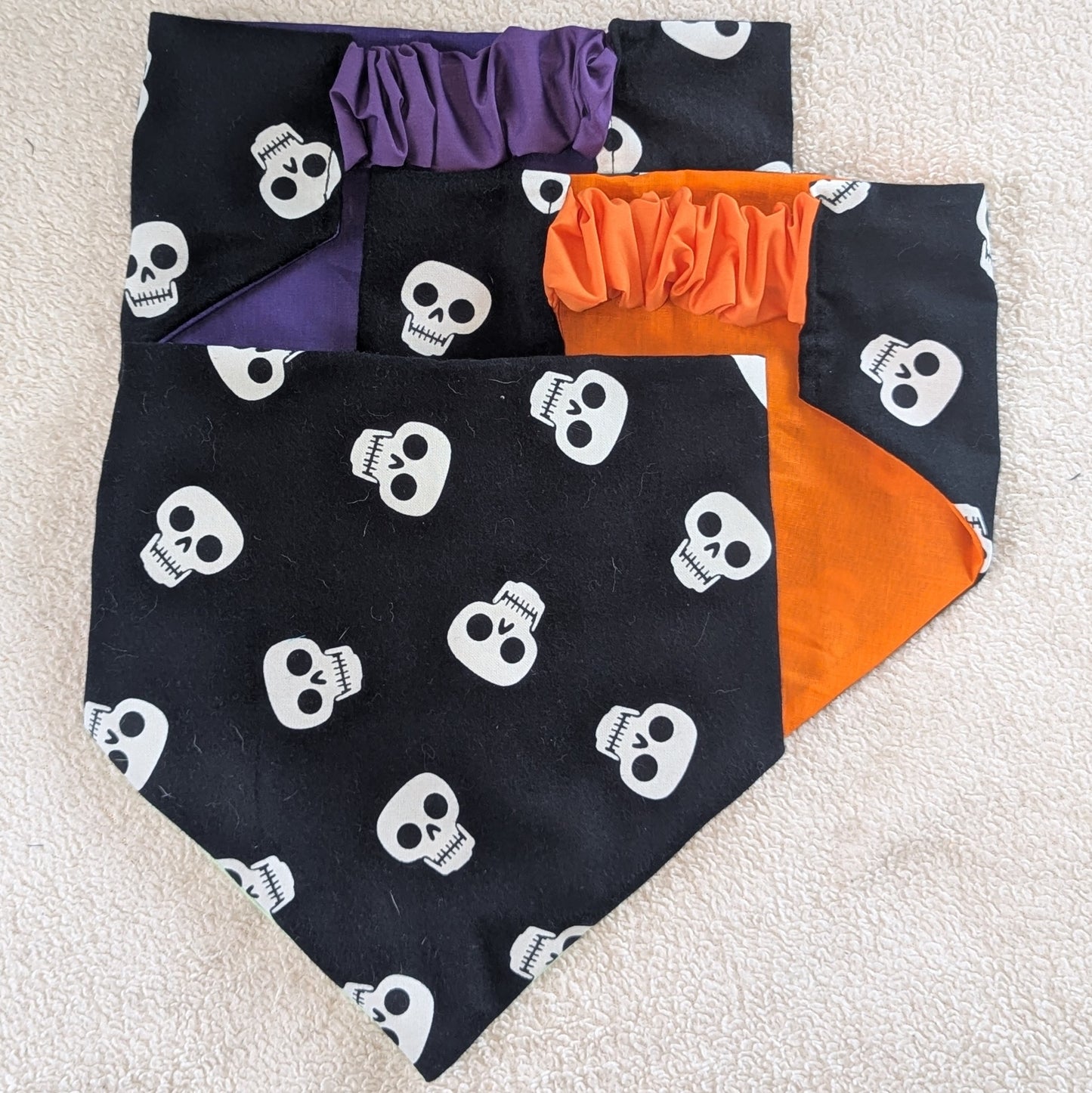 Glow In The Dark Skull Halloween Pet Bandana