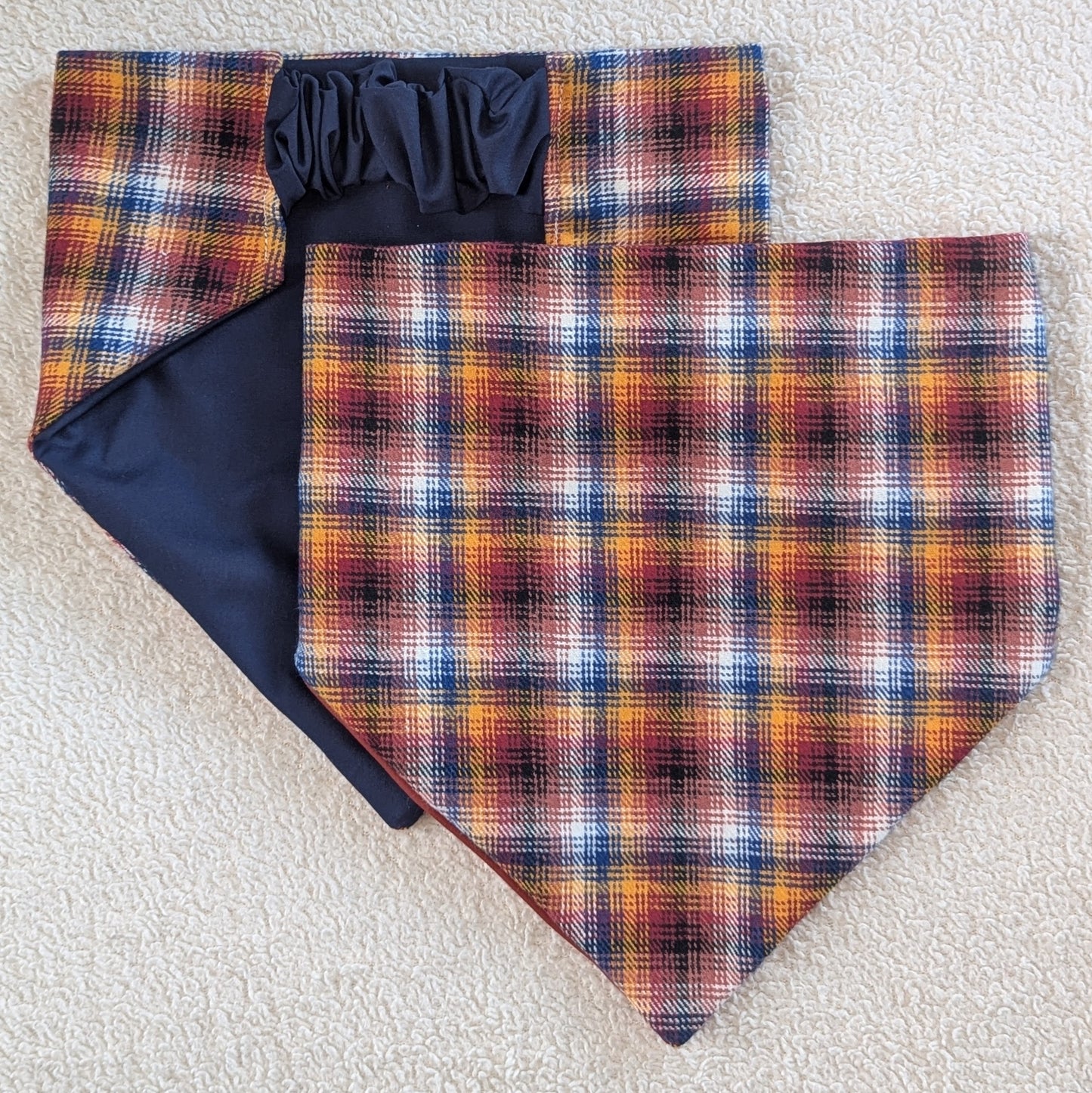 Colorful Fall Plaid Pet Bandana