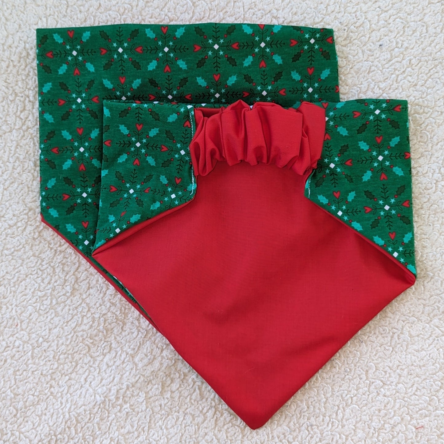 Holiday Christmas Heart Pet Bandana