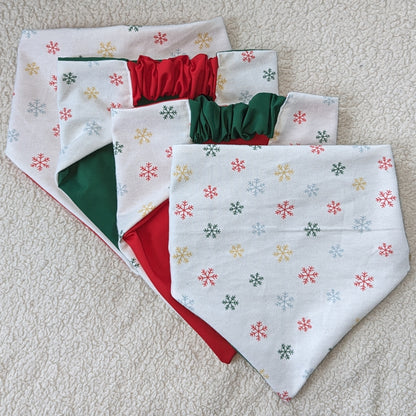 Winter Snowflake Flannel Holiday Pet Bandana