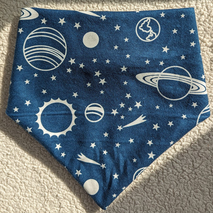 Glow In The Dark Space Flannel Pet Bandana