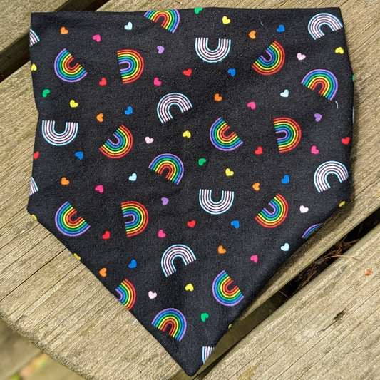 Rainbow Heart Pet Bandana