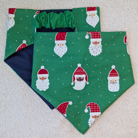 Glow In The Dark Santa Holiday Winter Pet Bandana