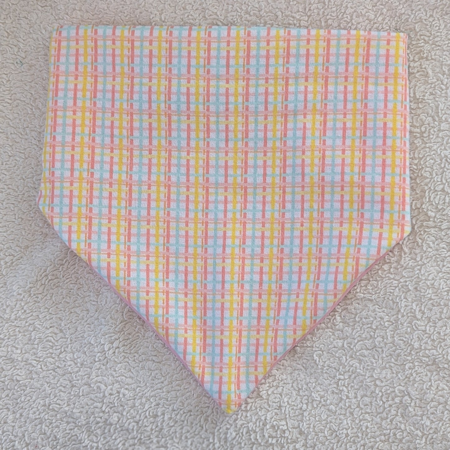 Springtime Pastel Plaid Pet Bandana