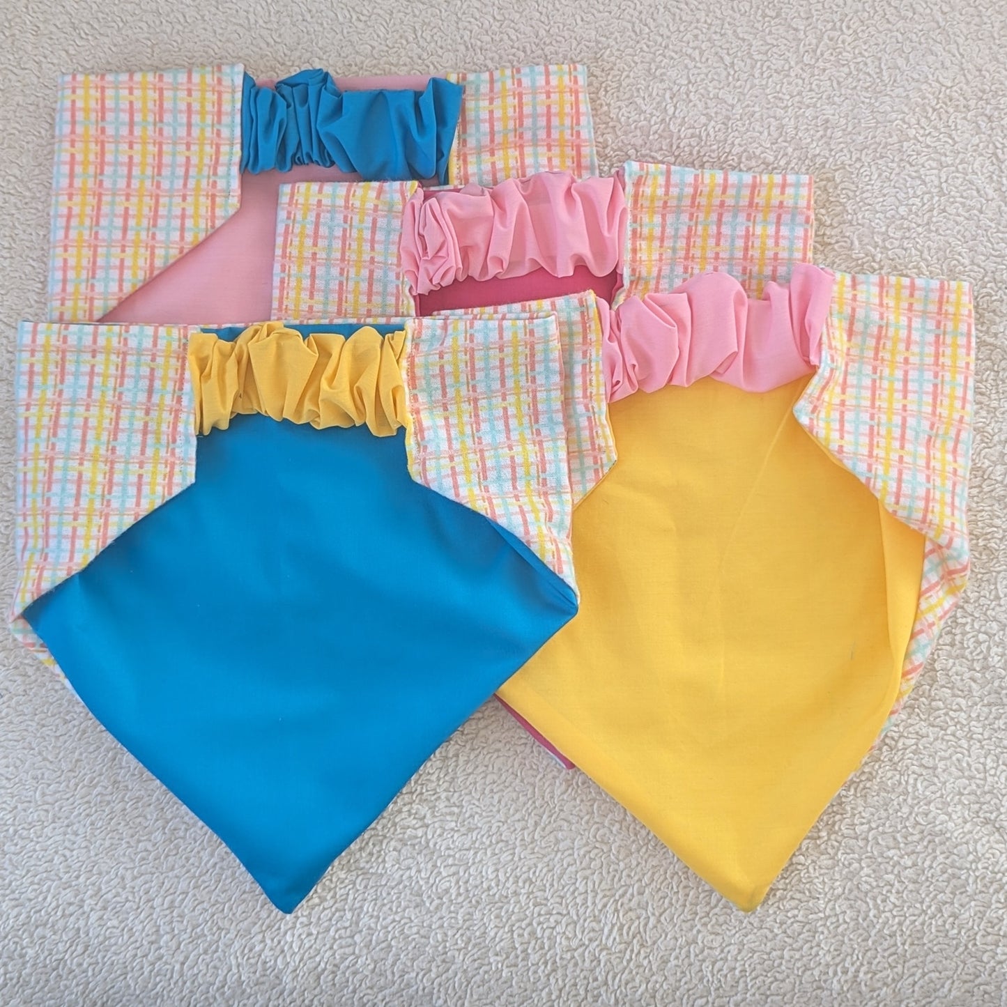Springtime Pastel Plaid Pet Bandana