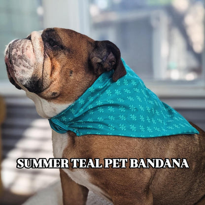 Summer Teal Pet Bandana