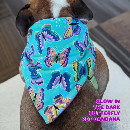 Glow In The Dark Butterfly Pet Bandana