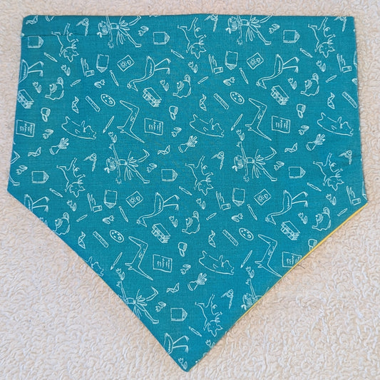 Teal Storybook Pet Bandana