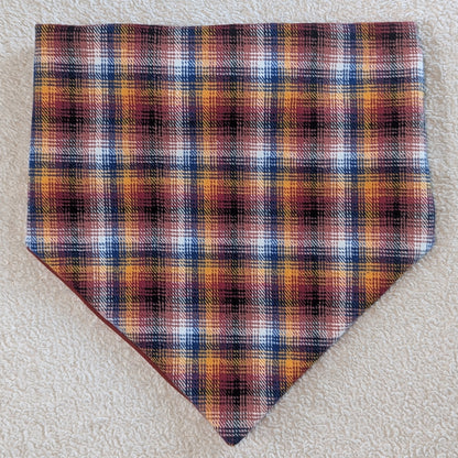 Colorful Fall Plaid Pet Bandana