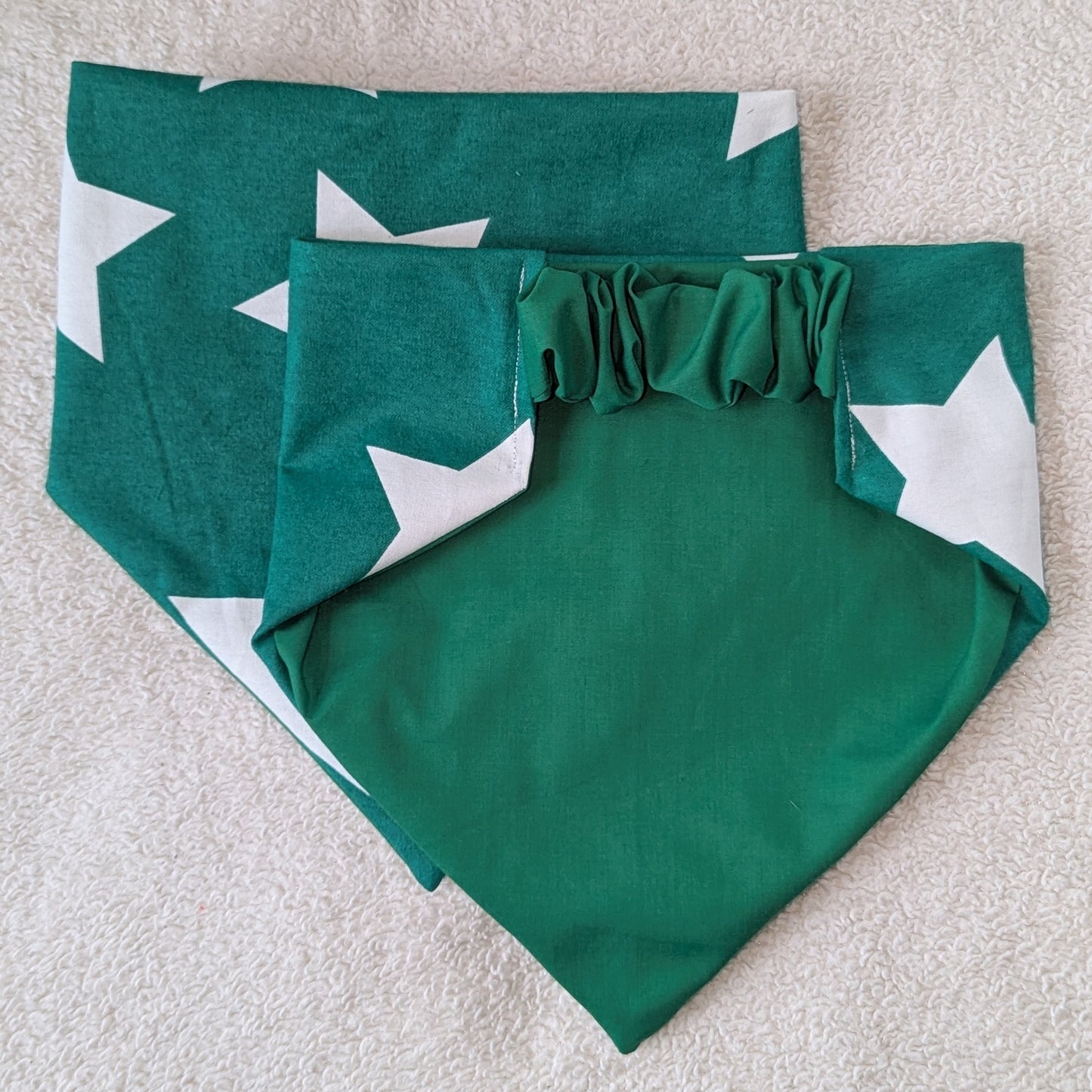 Glow In The Dark Green Star Pet Bandana